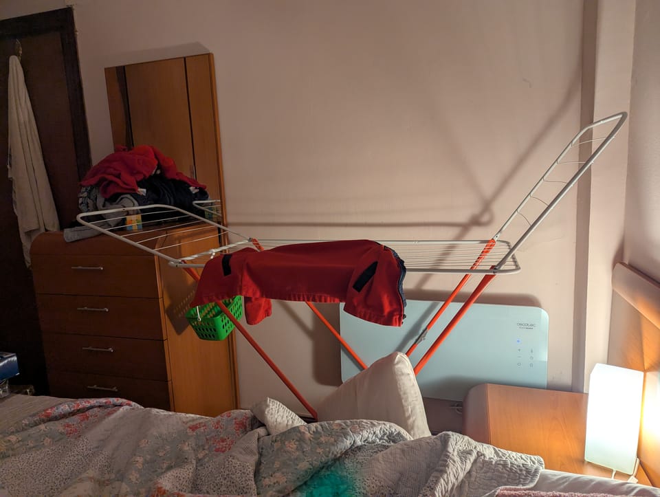 The Tetris of drying our laundry